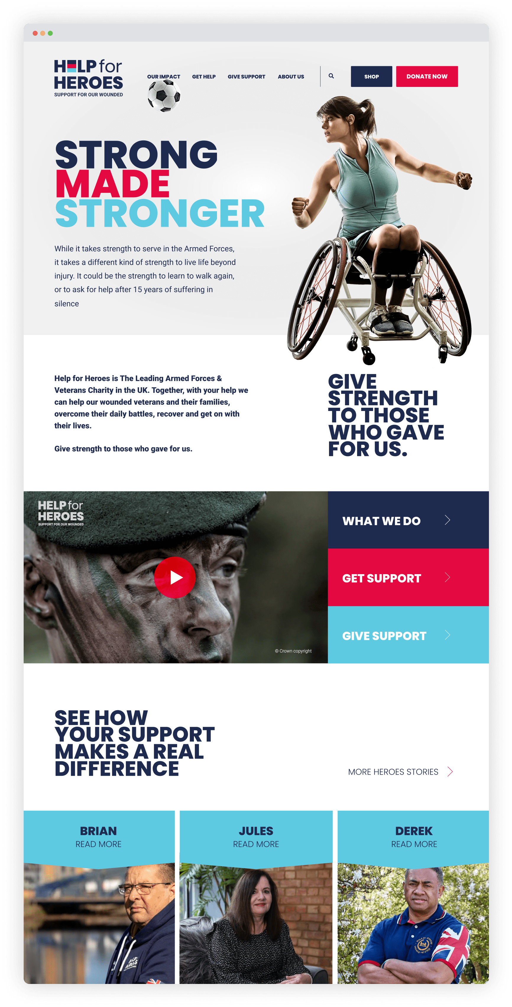 Help for Heroes website screenshot