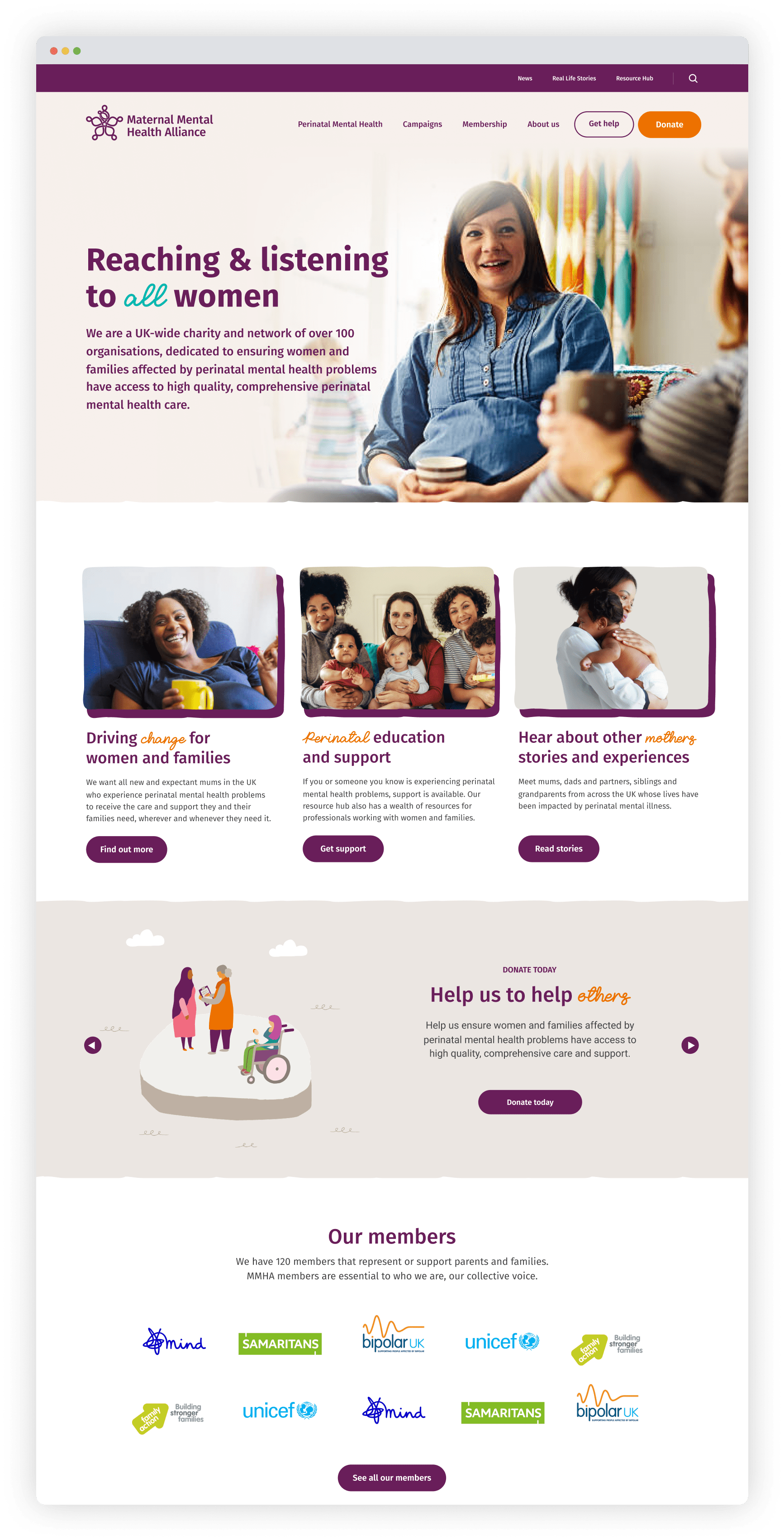 Maternal Mental Health Alliance website screenshot