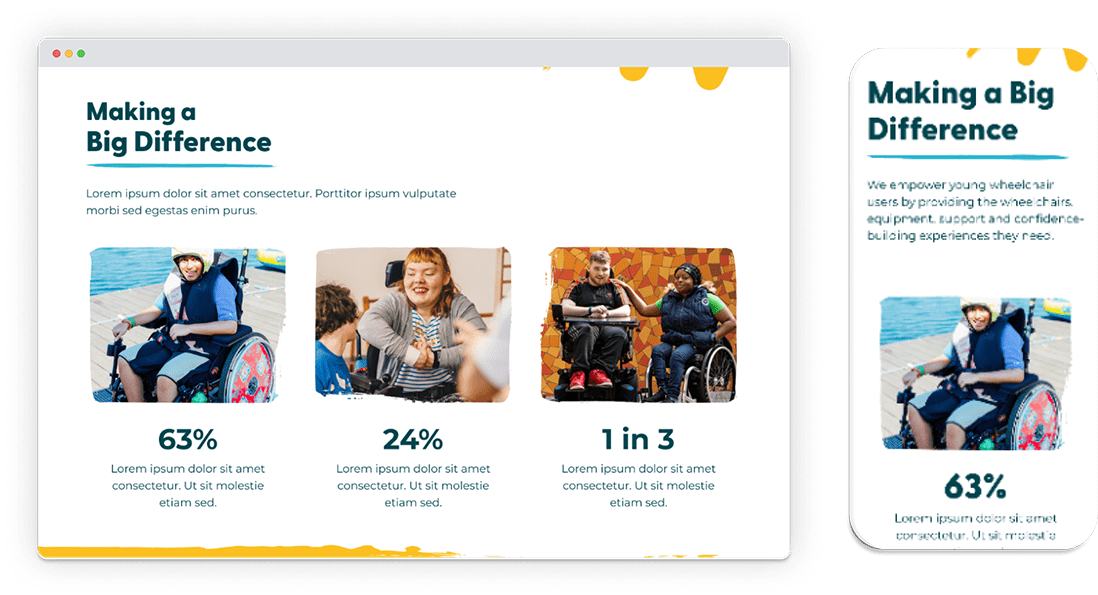 The Whizz Kidz website shown on both desktop and mobile